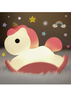 Y&D Unicorn Night Light for Kids USB Charging Touch Control Dimmable Baby Light Cute Silicone Nursery Lamp Ideal Gift Girls and Boys  - Image 1