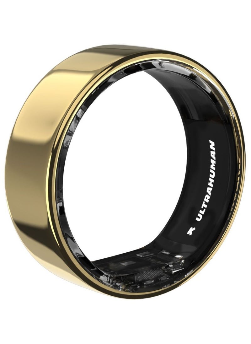 ULTRAHUMAN - Ring AIR - Advanced sleep-tracking wearable, HRV & Temperature Monitoring,Track workout, movement & recovery, Water resistant, 6 Days Battery Life with Lifetime Free Subscription (Size 5) - Air Gold - Image 1