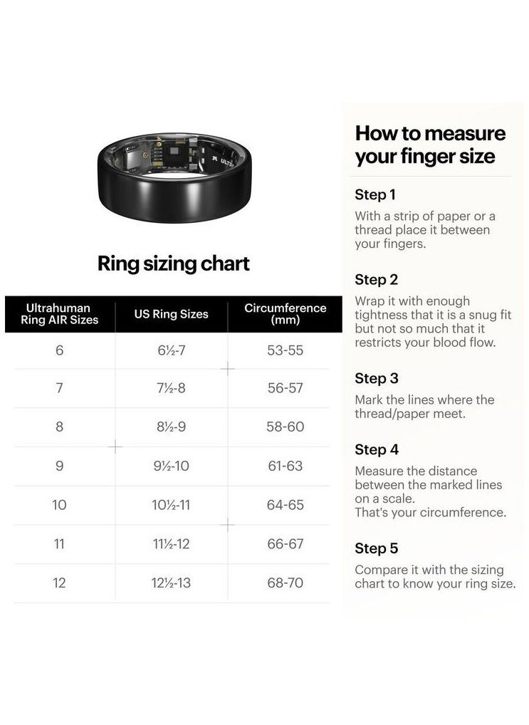 ULTRAHUMAN - Ring AIR - Advanced sleep-tracking wearable, HRV & Temperature Monitoring,Track workout, movement & recovery, Water resistant, 6 Days Battery Life with Lifetime Free Subscription (Size 5) - Air Gold - Image 1