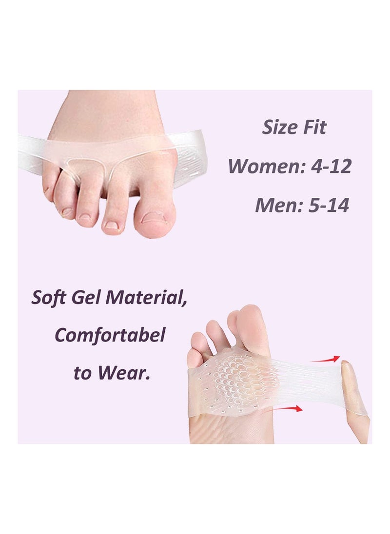 Metatarsal Pads for Women Mens 3 Pairs, Upgraded Extra Thickness Reusable Silicone Gel Metatarsalgia Cushions Foot Pads Ball of Foot Pain Relief, Ball of Foot Cushions for Women - Image 5