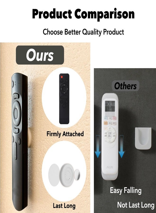 Domthent Magnetic Remote Control Holder Wall Mount,9PCS White Remote Holder Wall Mount Set,Self Adhesive Magnetic Wall Remote Holder for TV,Air Conditioning,Fan Remote Control (9) - Image 4