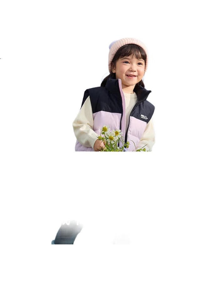 Balabala Kids' Vest Boys' Down Vest Girls' Winter Inner Patchwork Contrast Color 208424101212 - Image 3