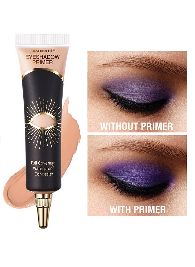 Avierll Eyeshadow Primer, Eyeshadow Base Cream Base For Eyeshadow ,Concealer Eyeliner cream, Concealer Eye Base for Eyeshadow 02#MEDIUM - Image 1