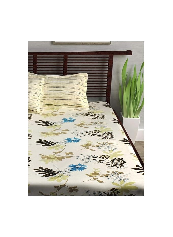 Story at Home Story at Home 186 tc Metro gold 1 Double Bedsheet with 2 Pillow Covers 