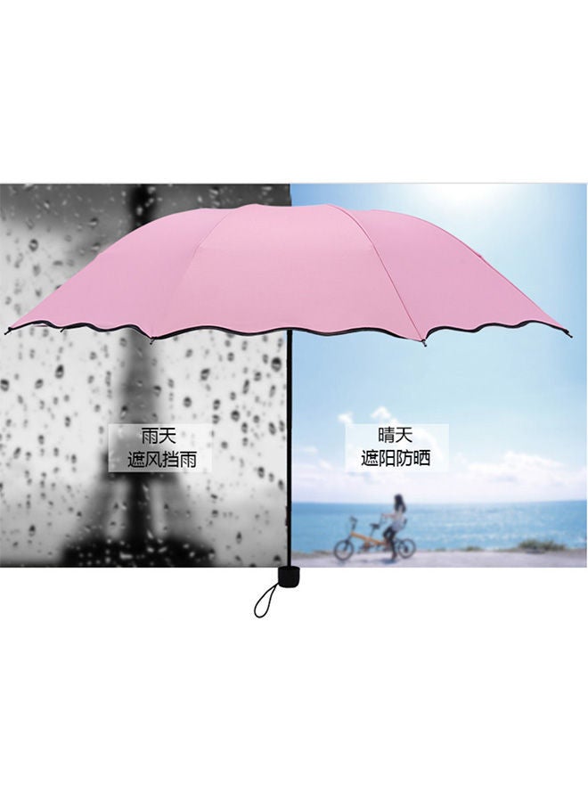 Windproof Compact Folding Water Floating Umbrella Pink
