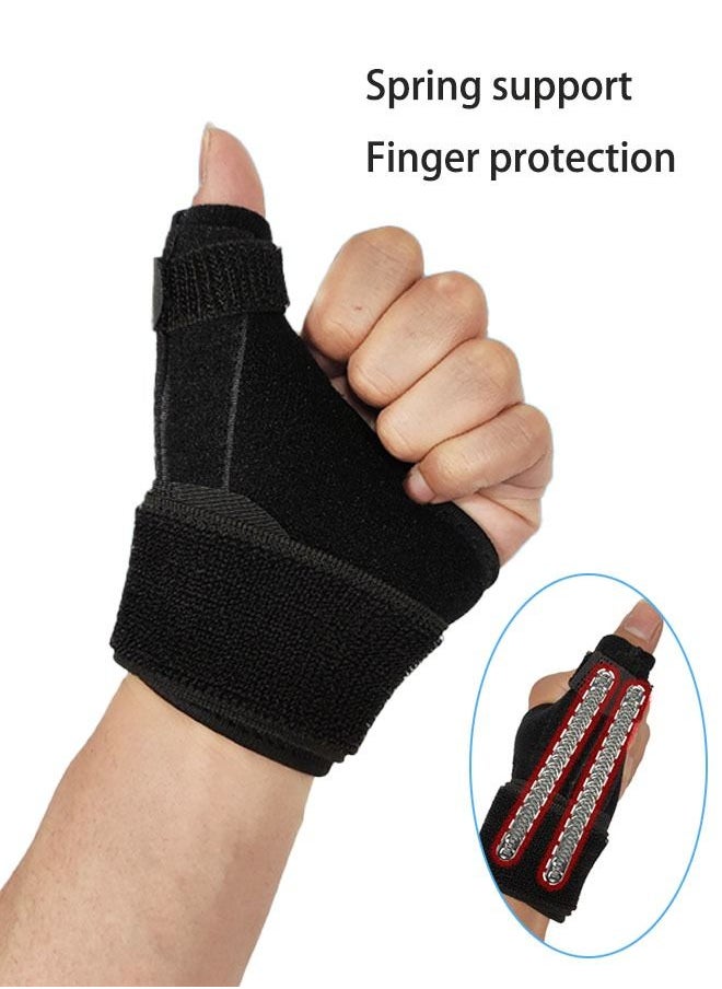 Ant Sport Thumb Wrist Support Sleeve, Unisex Double Spring Compression Thumb Brace Wrist, Breathable Thumb Wrist Gloves for Pain Relief Arthritis Tendonitis Sprained  - Image 2