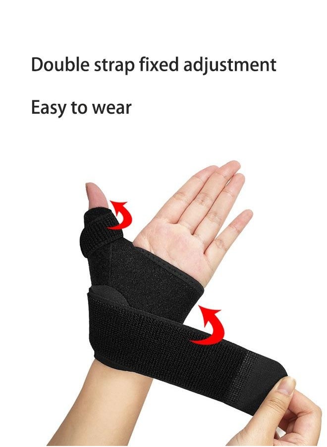 Ant Sport Thumb Wrist Support Sleeve, Unisex Double Spring Compression Thumb Brace Wrist, Breathable Thumb Wrist Gloves for Pain Relief Arthritis Tendonitis Sprained  - Image 3
