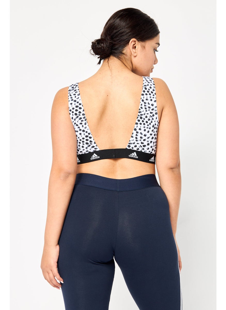 Adidas Women Cheetah Print Non-Padded Training Bralette, Multicolor  - Image 4