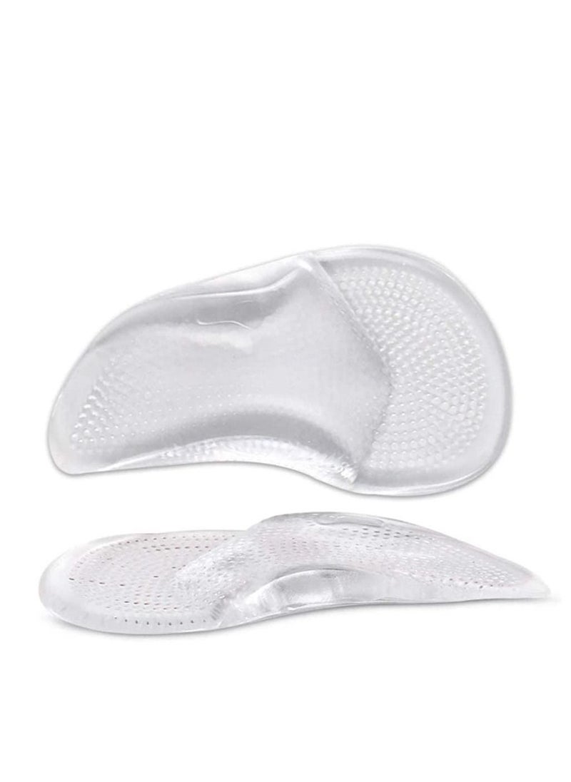 SYOSI 2Pairs Arch Support Insole Clear Arch Support Sleeve Pads for Flat Feet Adhesive Reusable Arch Cushions Inserts Arch Foot Pads Insoles Supports for Women and Men Foot Cushioning and Pain Relief  - Image 2
