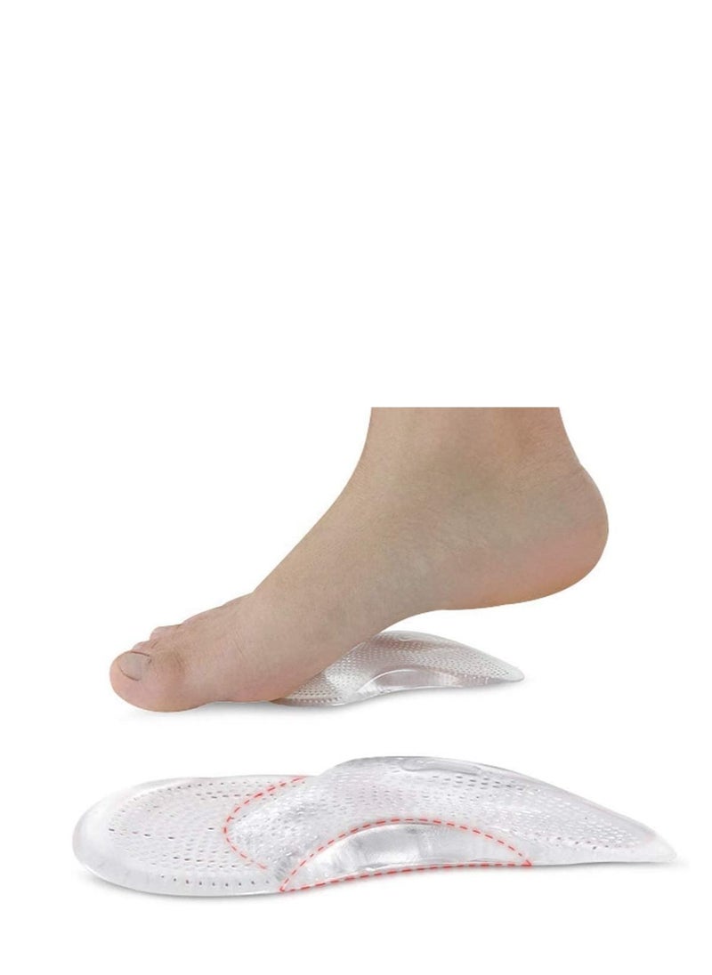 SYOSI 2Pairs Arch Support Insole Clear Arch Support Sleeve Pads for Flat Feet Adhesive Reusable Arch Cushions Inserts Arch Foot Pads Insoles Supports for Women and Men Foot Cushioning and Pain Relief  - Image 5