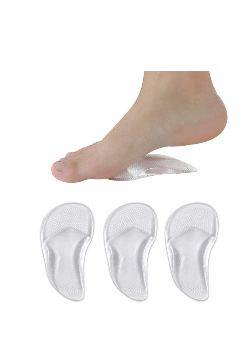 SYOSI 2Pairs Arch Support Insole Clear Arch Support Sleeve Pads for Flat Feet Adhesive Reusable Arch Cushions Inserts Arch Foot Pads Insoles Supports for Women and Men Foot Cushioning and Pain Relief  - Image 1