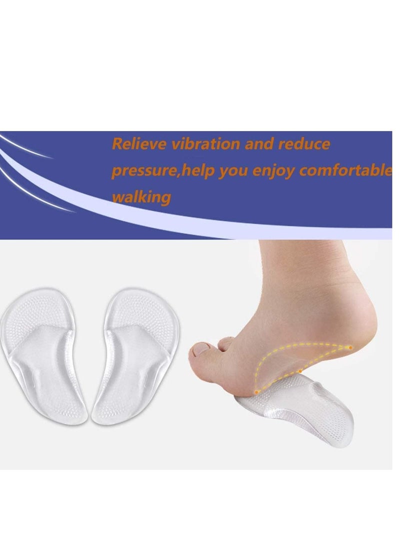 SYOSI 2Pairs Arch Support Insole Clear Arch Support Sleeve Pads for Flat Feet Adhesive Reusable Arch Cushions Inserts Arch Foot Pads Insoles Supports for Women and Men Foot Cushioning and Pain Relief  - Image 4