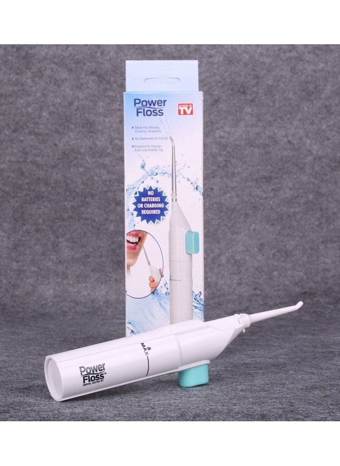 Power Floss جهاز تنظيف الأسنان بالطاقة المحمولة لتنظيف الأسنان عن طريق الفم بالمياه النفاثة لتنظيف الأسنان  - Image 1