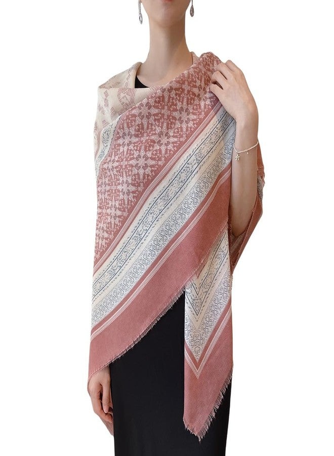 K-Elewon Large Square Scarf 51" Cotton and Linen Hand feel Scarf Fashion Scarves Hair Wrapping Scarfs Neck Scarves for Women, H2306, One size - Image 1