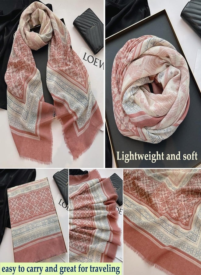 K-Elewon Large Square Scarf 51" Cotton and Linen Hand feel Scarf Fashion Scarves Hair Wrapping Scarfs Neck Scarves for Women, H2306, One size - Image 4