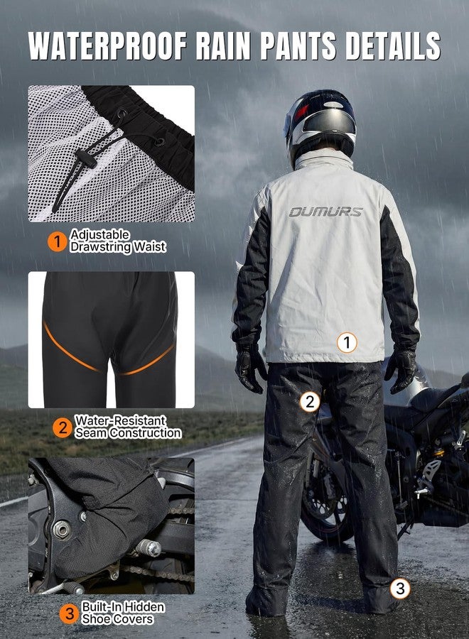 Oumurs motorcycle rain suit dark grey Large - Image 5