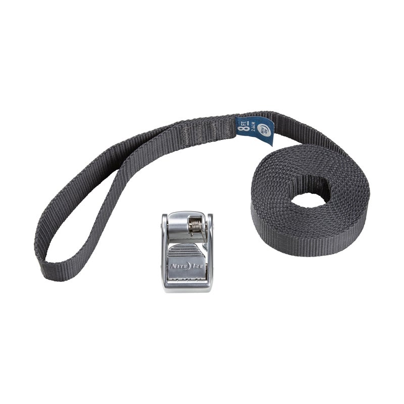 Nite IZE Dual CamJam Tie Down System - Tie Downs - Ratchet Straps - Tie Down Straps for Trucks & Cars - Luggage Strap for Camp Gear - Tie Downs Moving Supplies - 8 ft Strap, Black - Image 2