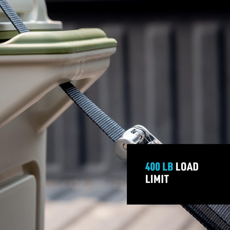 Nite IZE Dual CamJam Tie Down System - Tie Downs - Ratchet Straps - Tie Down Straps for Trucks & Cars - Luggage Strap for Camp Gear - Tie Downs Moving Supplies - 8 ft Strap, Black - Image 5