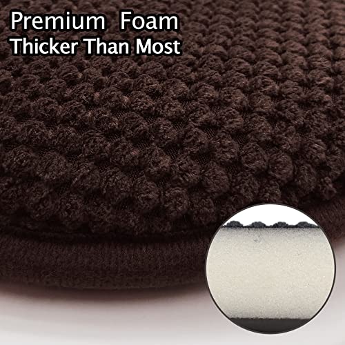 PAGGED Brown Foam Seat Cushions Kitchen Chairs Pads for Dining Chairs Non Slip Patio Seat Cushions Set of 4 Washable U Shaped Soft Thick Large Metal Wooden Chair Cushions,17" x 15" - Image 3