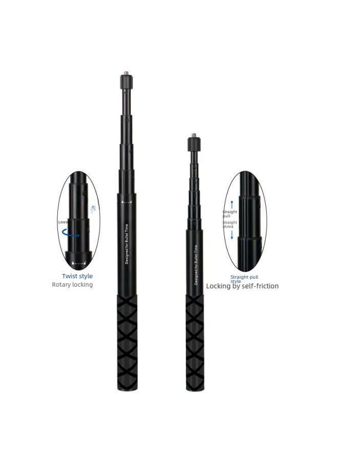 Aluminum Alloy Telescopic Rod For Insta360 X/r One 360-degree Camera Extension Selfie Stick Lightweight Photography Accessory-Color:YZ712 (tripod Selfie Stick) - Image 4