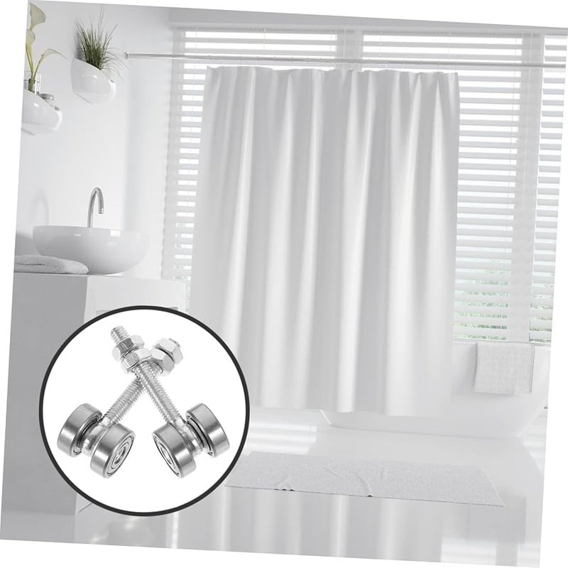 2Pcs Galvanized Steel Sliding Door Rollers Heavy Duty Two Bearing Trolley Assembly - Image 5