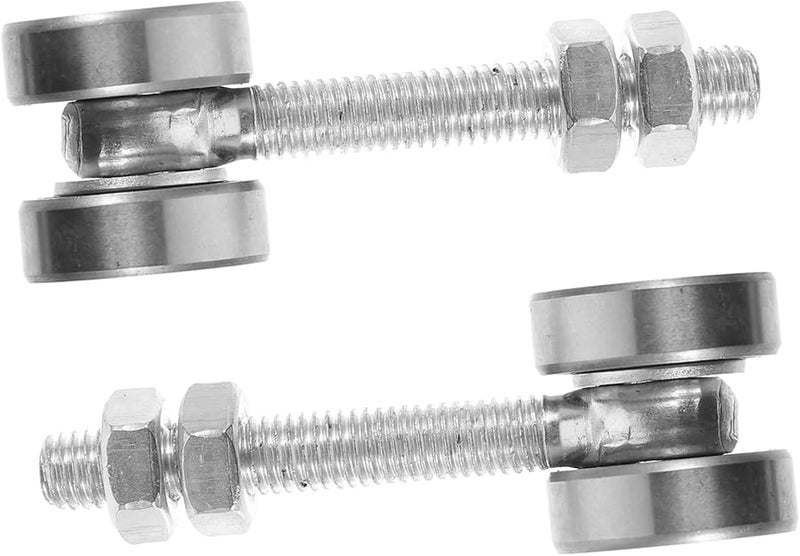 2Pcs Galvanized Steel Sliding Door Rollers Heavy Duty Two Bearing Trolley Assembly - Image 2