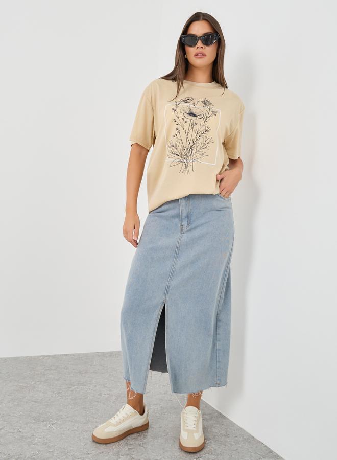 Styli Graphic Print Round Neck T-Shirt - Image 2