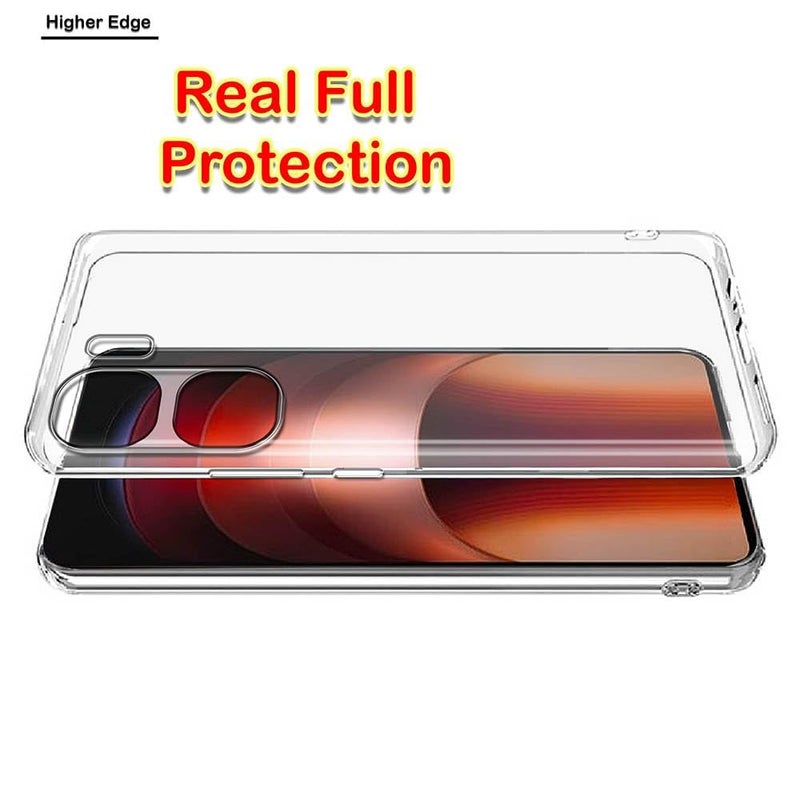 JGD PRODUCTS غطاء خلفي شفاف ناعم من السيليكون لجهاز iQOO Neo 9 Pro 5G (2024) [شفاف] - Image 4