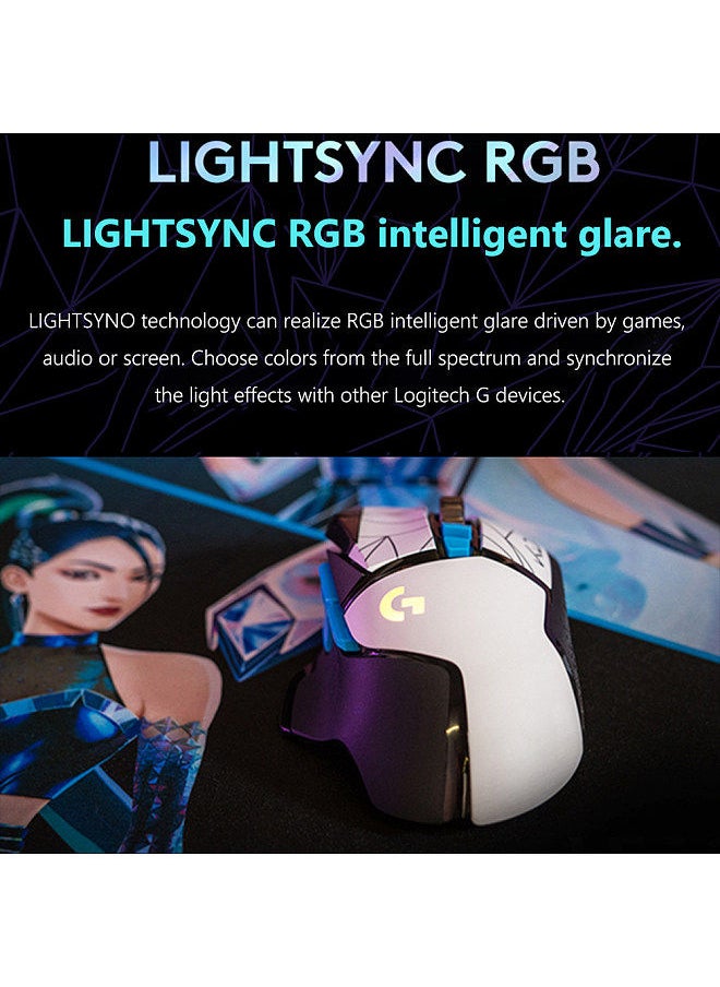 Logitech - G502 HERO K/DA E-sports Mouse Wired Mouse 25600DPI High-performance HERO Sensor/11 Programmable Buttons/Ergonomic Design/RGB Gaming Mouse Limited Edition - Image 1