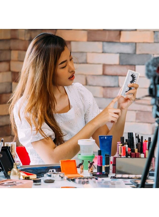 Blulu 50 Pieces Eyelashes Box Internal Glitter Background Paper Rectangle Glitter Cardstock for False Eyelashes Storage Box Lashes Case Holder Makeup Cosmetic Container, No Eyelashes Box - Image 5