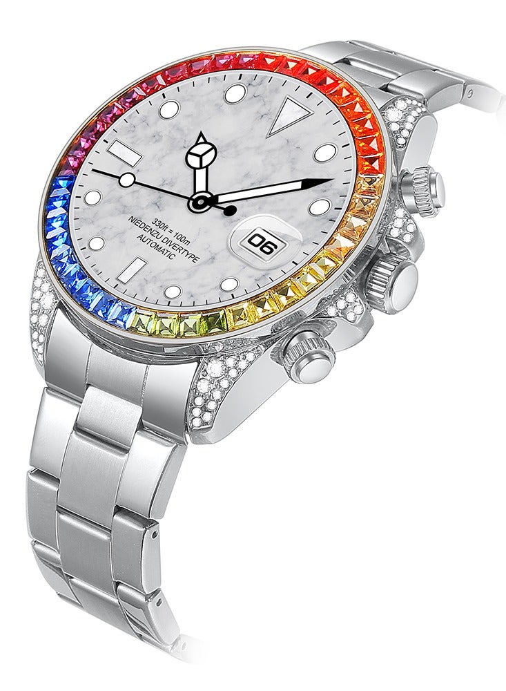 Smart Watch Z1 Pro 1.43‘’HD Touch Screen With Waterproof, Bluetooth Calling With Blood Pressure  Heart Rate Monitor, Sport Digital Smartwatch Diamond inlaid (Silver) - Image 3