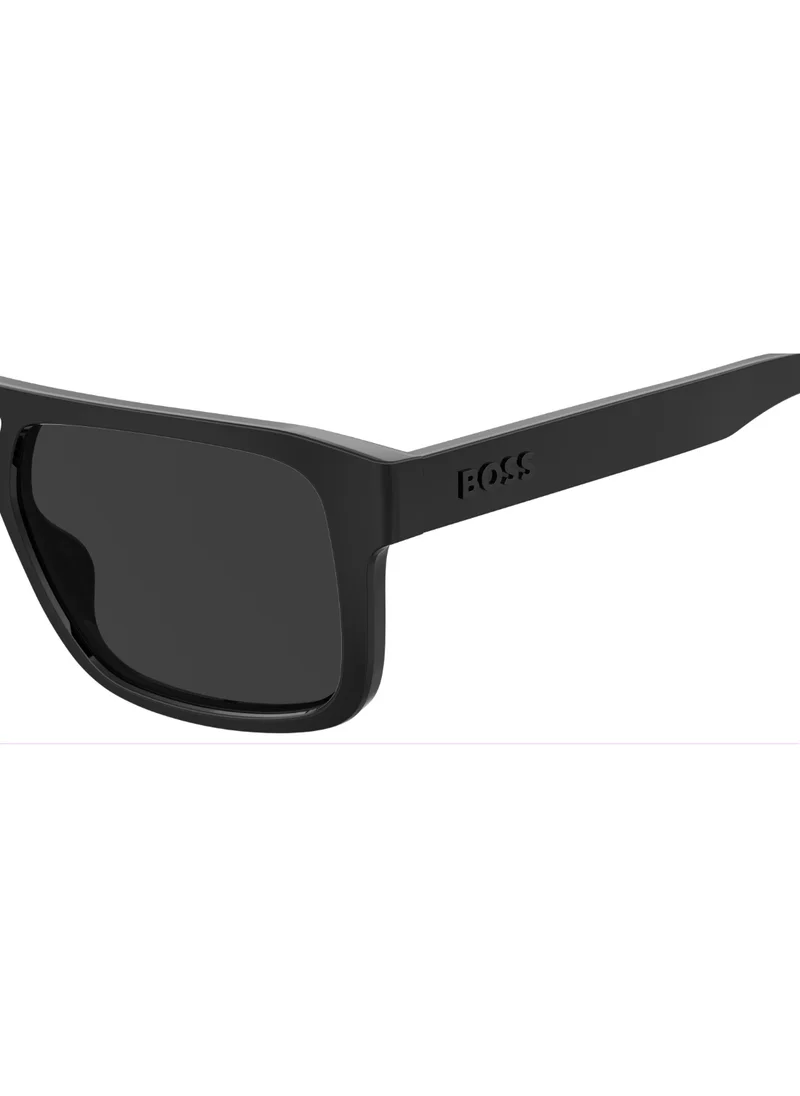 BOSS Men's UV Protection Sunglasses Boss 1648/S Black 43.9 - Lens Size: 56 Mm