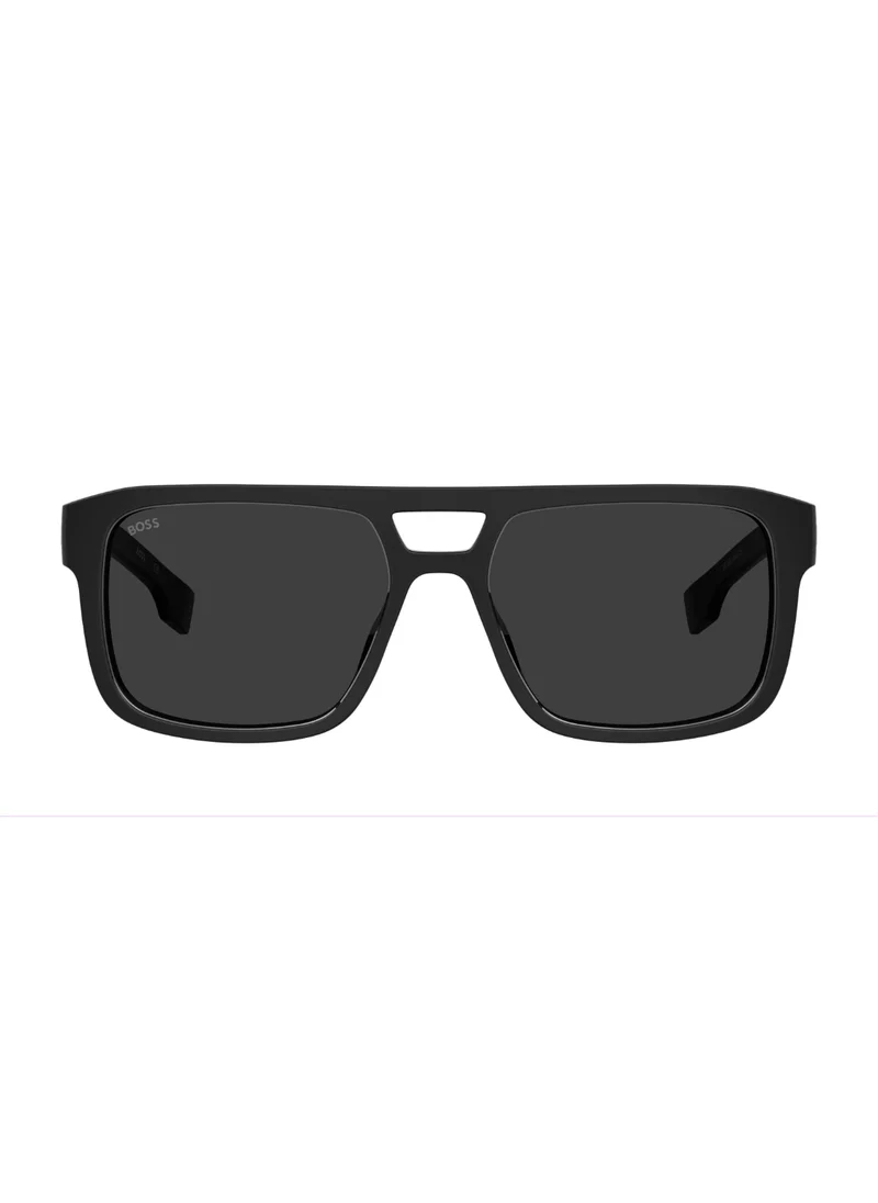 BOSS Men's UV Protection Sunglasses Boss 1648/S Black 43.9 - Lens Size: 56 Mm