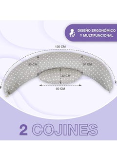Generic XXL Nursing Pillow for Baby and Pregnant - Pregnancy Pillow for Sleeping - Anti-roll Pregnancy Pillow Easy Wash for Pregnancy and Postpartum  - Image 2
