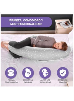 Generic XXL Nursing Pillow for Baby and Pregnant - Pregnancy Pillow for Sleeping - Anti-roll Pregnancy Pillow Easy Wash for Pregnancy and Postpartum  - Image 5