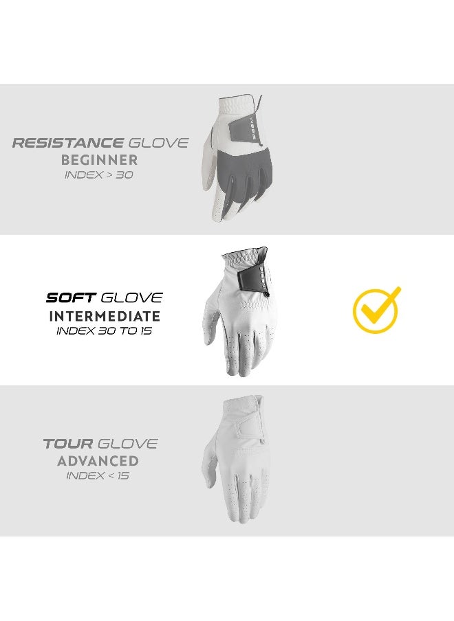 Inesis Inesis BY DECATHLON,Men Golf Glove Soft Right Handed White  - Image 2