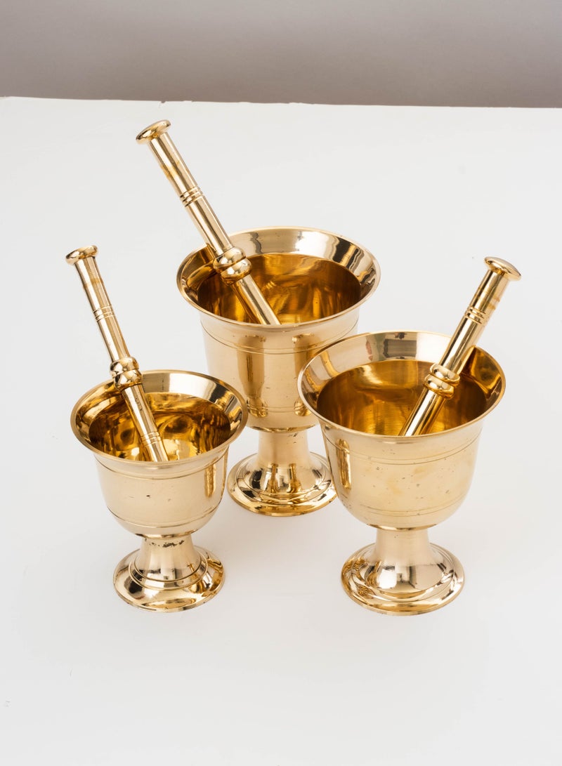 Hic Copper Mortar and Pestle Set 3 Piece