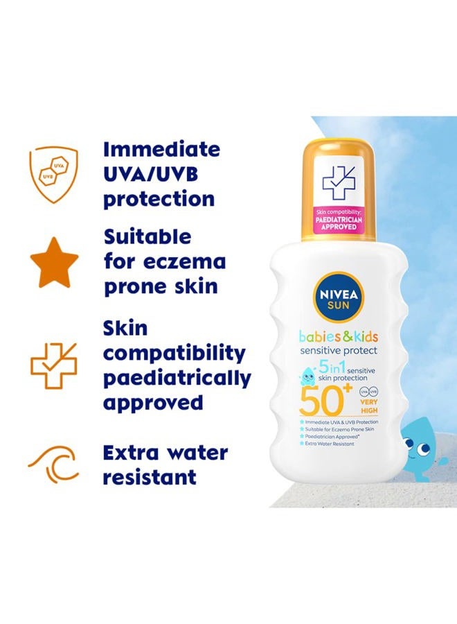 Nivea بخاخ الشمس للأطفال من نيفيا للحماية والحساسية مع SPF 50+ عالي جداً - 200 مل - Image 2