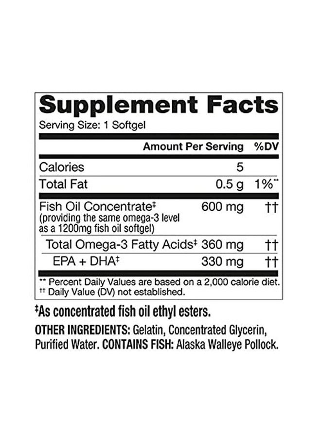 Half The Size Fish Oil 1200 Mg Softgels 200.0Ea - pzsku/Z4B41C56065731AAE5889Z/45/_/1695134050/fc63de90-0512-449e-8824-a4fe5a6e55c8