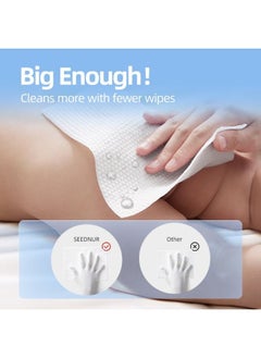 SEEDNUR SEEDNUR Softer & Gentle Baby Water Wipes, Suitable for Sensitive Skin, Fragrance Free (80 Wipes/Bag)  - Image 3