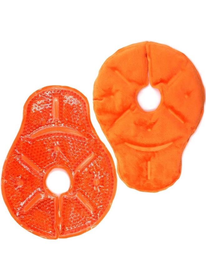 coldchill Reusable Breast Therapy Pack, Breast Ice Packs, Breastfeeding Essentials, for Breastfeeding Relief, Nursing Pain, Engorgement, Swelling Augmentation, Mastitis, Mastectomy Recovery, 2 Pack Orange - Image 1