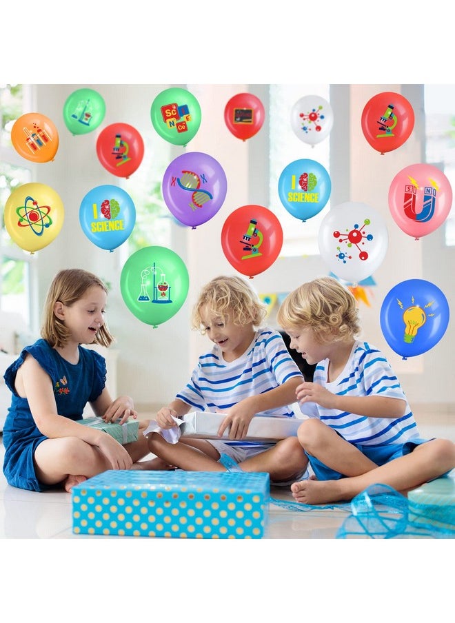 Suilung 40 Pieces 12 Inch Science Party Balloons Decorations Science Themed Birthday Latex Balloons For Scientist Science Lab Birthday Party Supplies Decorations  - Image 5