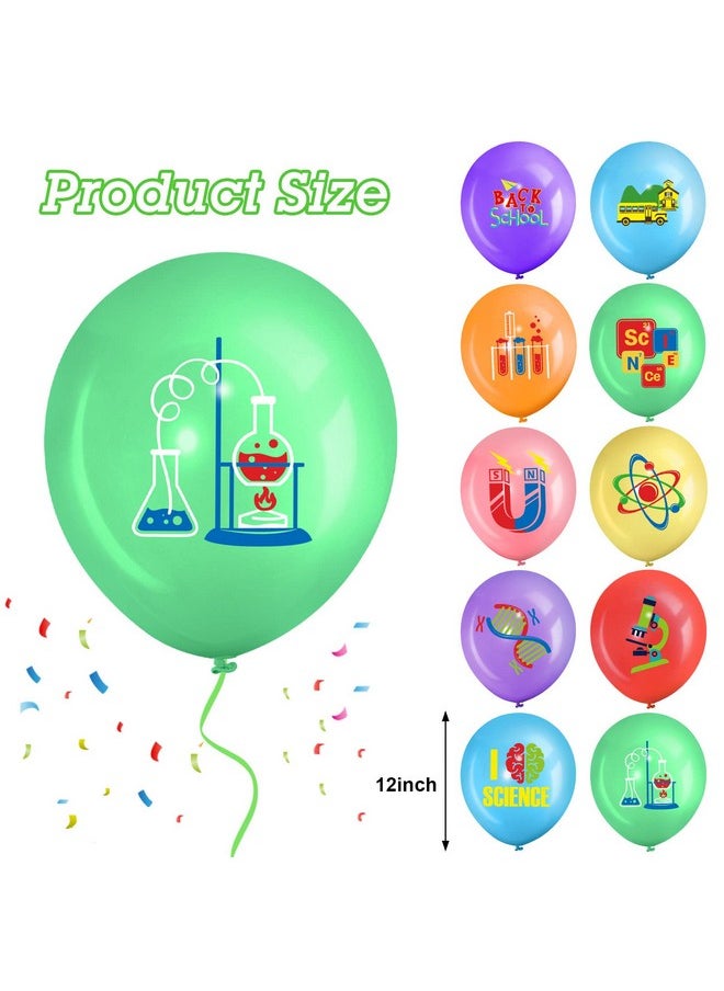 Suilung 40 Pieces 12 Inch Science Party Balloons Decorations Science Themed Birthday Latex Balloons For Scientist Science Lab Birthday Party Supplies Decorations  - Image 3