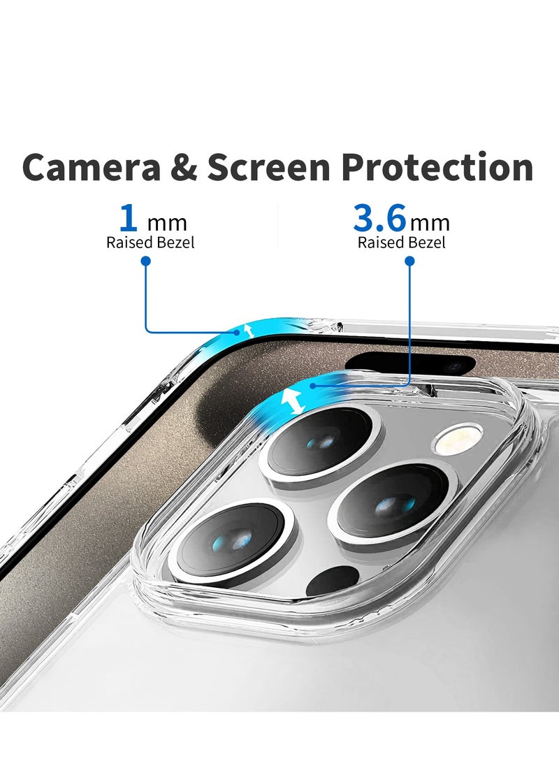 INFOSUN - iPhone 15 Pro Max Case Clear Cover [Anti-Yellowing] Ultra Thin Silicone Shockproof Back Cases Transparent Protective Phone Case for Apple iPhone 15 Pro Max  - Crystal Clear - Image 1