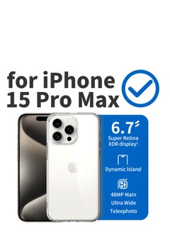 iPhone 15 Pro Max Case Clear Cover [Anti-Yellowing] Ultra Thin Silicone Shockproof Back Cases Transparent Protective Phone Case for Apple iPhone 15 Pro Max  - Crystal Clear - pzsku/Z4B41E5DF96E418D5E515Z/45/_/1699494948/689bea8e-4912-4a92-96b7-4a6712b28fe5