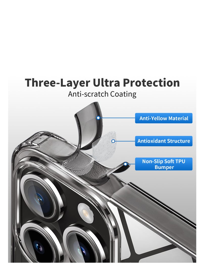 INFOSUN - iPhone 15 Pro Max Case Clear Cover [Anti-Yellowing] Ultra Thin Silicone Shockproof Back Cases Transparent Protective Phone Case for Apple iPhone 15 Pro Max  - Crystal Clear - Image 1