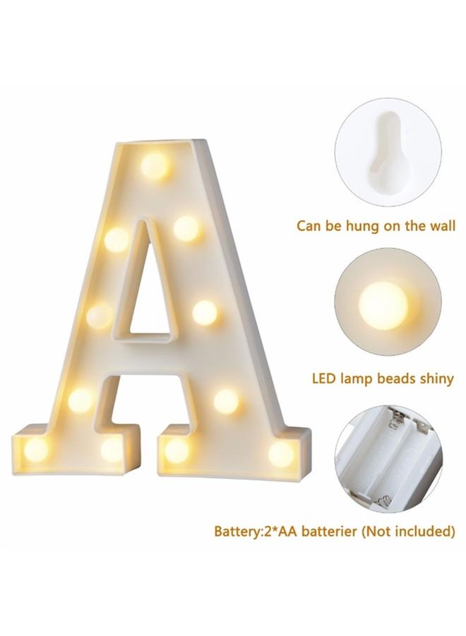 LED 26 Alphabet Letter Number Lights Ampersand Symbol Love Heart Light Up Sign Lamp For Love Wedding Home Party Holiday Bar Decoration