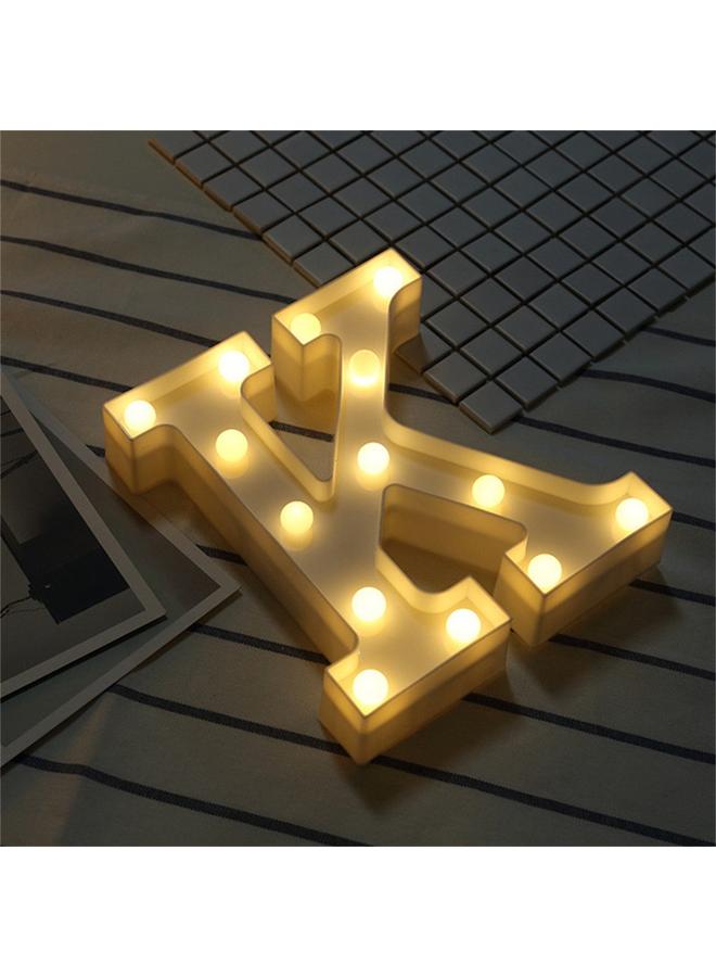 LED 26 Alphabet Letter Number Lights Ampersand Symbol Love Heart Light Up Sign Lamp For Love Wedding Home Party Holiday Bar Decoration