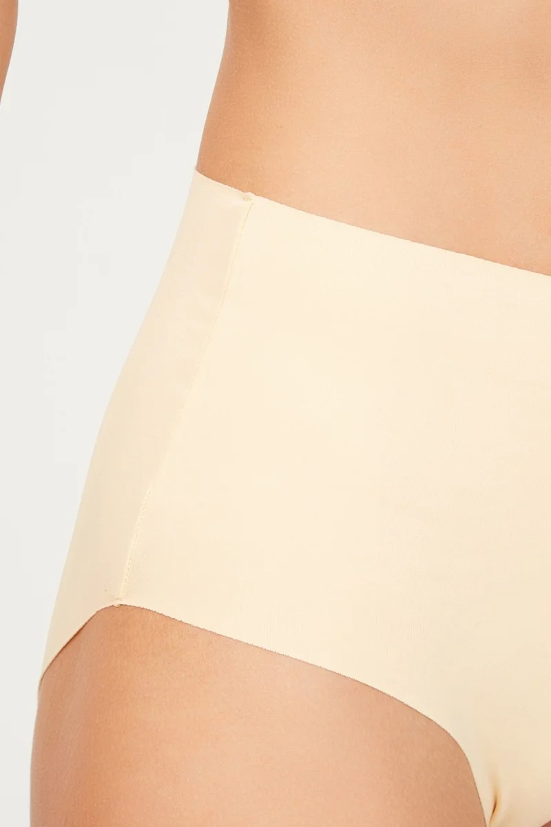 COTTONHILL High Waist Basic Laser Cut Bikini Panties 5 Pack