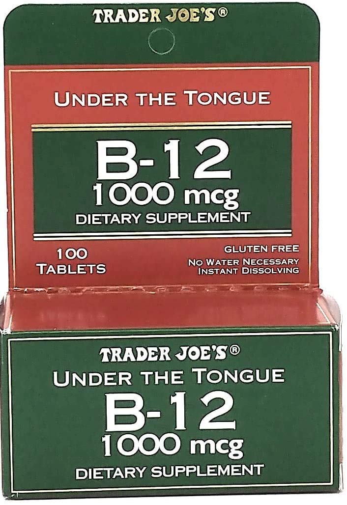 Trader Joes Under The Tongue B12 1000 mcg Dietary Supplement 100 Tablets
